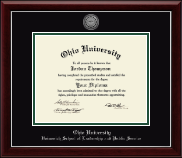 Ohio University diploma frame - Silver Engraved Medallion Diploma Frame in Gallery Silver