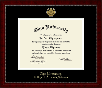 Ohio University diploma frame - Gold Engraved Medallion Diploma Frame in Sutton