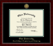 Ohio University diploma frame - Gold Engraved Medallion Diploma Frame in Sutton