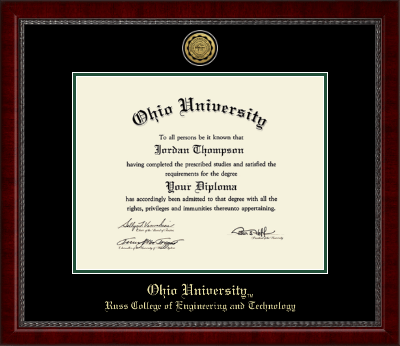 Ohio University diploma frame - Gold Engraved Medallion Diploma Frame in Sutton