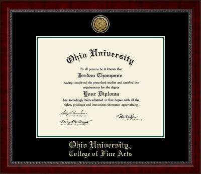Ohio University diploma frame - Gold Engraved Medallion Diploma Frame in Sutton