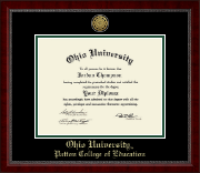 Ohio University diploma frame - Gold Engraved Medallion Diploma Frame in Sutton