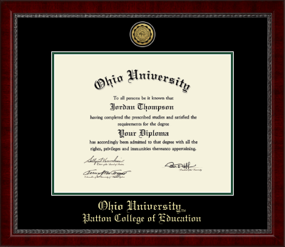 Ohio University diploma frame - Gold Engraved Medallion Diploma Frame in Sutton