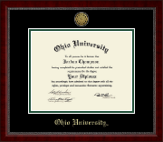 Ohio University Gold Engraved Medallion Diploma Frame in Sutton