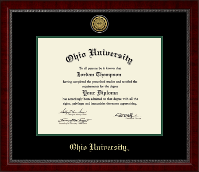 Ohio University diploma frame - Gold Engraved Medallion Diploma Frame in Sutton