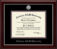 Alabama A&M University Silver Engraved Medallion Diploma Frame in Gallery Silver