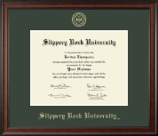 Slippery Rock University Gold Embossed Diploma Frame in Studio