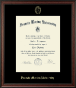 Francis Marion University Gold Embossed Diploma Frame in Studio