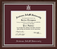 Alabama A&M University Silver Embossed Diploma Frame in Devonshire
