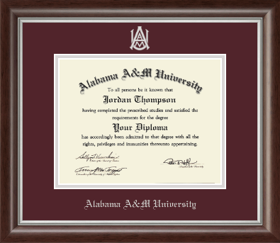 Alabama A&M University diploma frame - Silver Embossed Diploma Frame in Devonshire