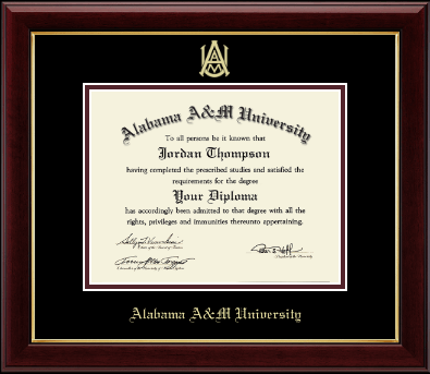 Alabama A&M University diploma frame - Gold Embossed Diploma Frame in Gallery