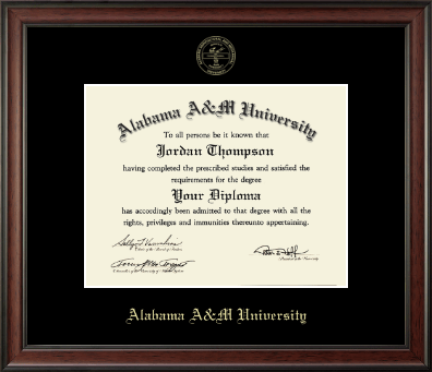 Alabama A&M University diploma frame - Gold Embossed Diploma Frame in Studio