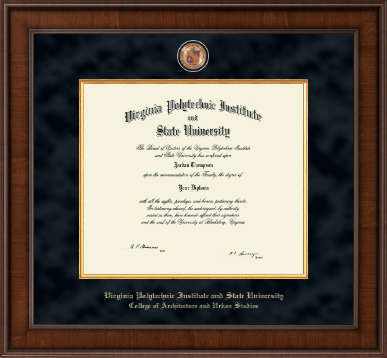 Virginia Tech diploma frame - Presidential Masterpiece Diploma Frame in Madison