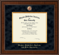 Virginia Tech diploma frame - Presidential Masterpiece Diploma Frame in Madison