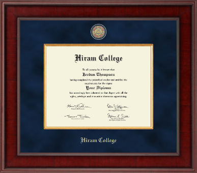 Hiram College diploma frame - Presidential Masterpiece Diploma Frame in Jefferson