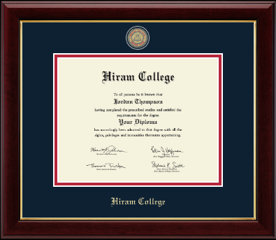 Hiram College diploma frame - Masterpiece Medallion Diploma Frame in Gallery
