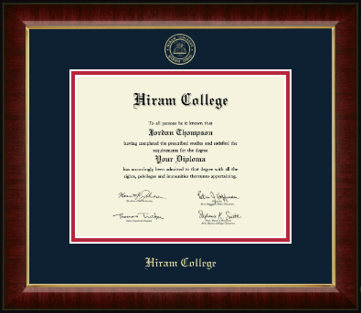 Hiram College diploma frame - Gold Embossed Diploma Frame in Murano