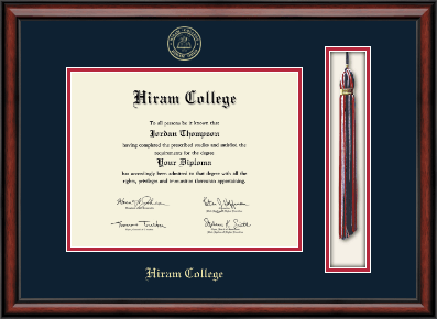 Hiram College diploma frame - Tassel & Cord Diploma Frame in Southport