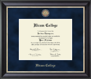 Hiram College Regal Edition Diploma Frame in Noir