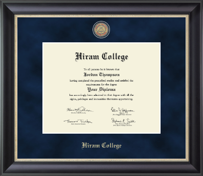 Hiram College diploma frame - Regal Edition Diploma Frame in Noir
