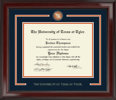 The University of Texas at Tyler diploma frame - Showcase Edition Diploma Frame in Encore