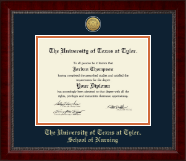 The University of Texas at Tyler diploma frame - Gold Engraved Medallion Diploma Frame in Sutton