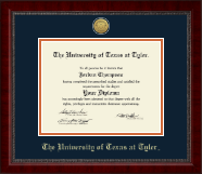 The University of Texas at Tyler Gold Engraved Medallion Diploma Frame in Sutton