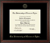 The University of Texas at Tyler diploma frame - Gold Embossed Diploma Frame in Studio