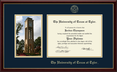 The University of Texas at Tyler diploma frame - Campus Scene Diploma Frame in Galleria