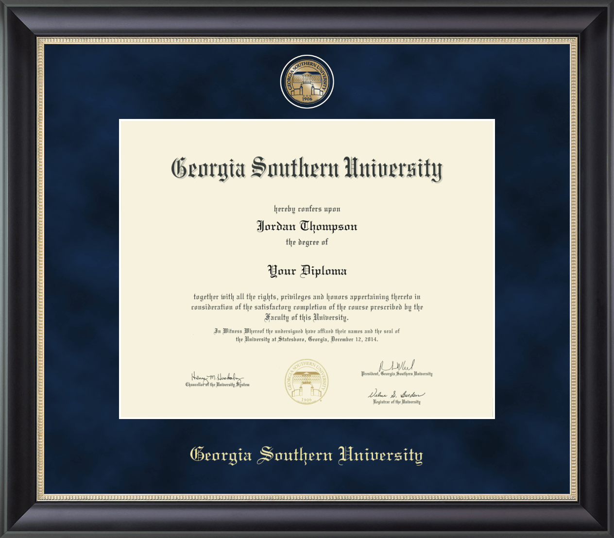 Southern University Regal Edition Diploma Frame in Noir Item