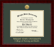 Wright State University diploma frame - Gold Engraved Medallion Diploma Frame in Sutton