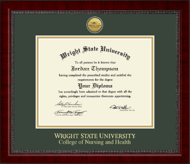 Wright State University diploma frame - Gold Engraved Medallion Diploma Frame in Sutton