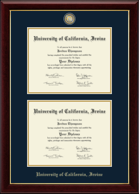 University of California Irvine diploma frame - Masterpiece Medallion Double Diploma Frame in Gallery