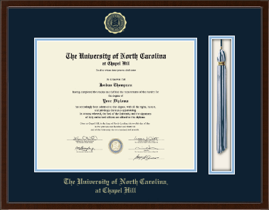 University of North Carolina Chapel Hill diploma frame - Tassel & Cord Diploma Frame in Delta