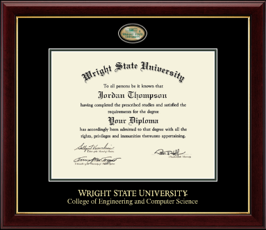Wright State University diploma frame - Masterpiece Medallion Diploma Frame in Gallery