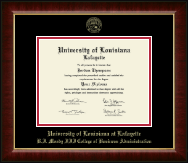 University of Louisiana Lafayette diploma frame - Gold Embossed Diploma Frame in Murano