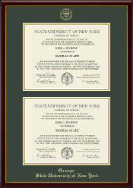 Double Diploma Frame