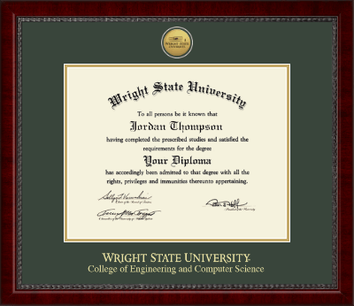 Wright State University diploma frame - Gold Engraved Medallion Diploma Frame in Sutton