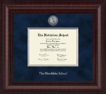 The Hotchkiss School diploma frame - Presidential Silver Engraved Diploma Frame in Premier
