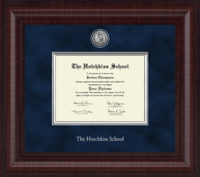 The Hotchkiss School diploma frame - Presidential Silver Engraved Diploma Frame in Premier