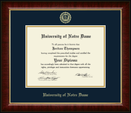 Gold Embossed Diploma Frame