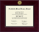 Northfield Mount Hermon School diploma frame - Century Gold Engraved Diploma Frame in Cordova