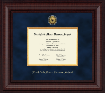 Northfield Mount Hermon School diploma frame - Presidential Gold Engraved Diploma Frame in Premier