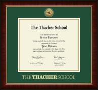 The Thacher School Gold Engraved Medallion Diploma Frame in Murano
