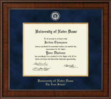 University of Notre Dame diploma frame - Presidential Masterpiece Diploma Frame in Madison