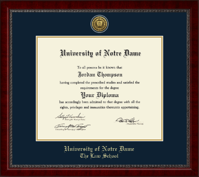 University of Notre Dame diploma frame - Gold Engraved Medallion Diploma Frame in Sutton