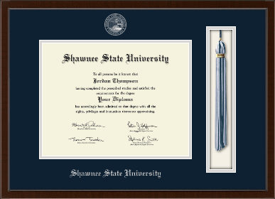 Shawnee State University diploma frame - Tassel & Cord Diploma Frame in Delta