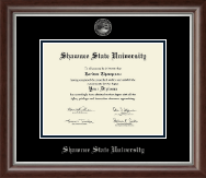 Shawnee State University Silver Embossed Diploma Frame in Devonshire