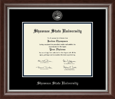 Shawnee State University diploma frame - Silver Embossed Diploma Frame in Devonshire