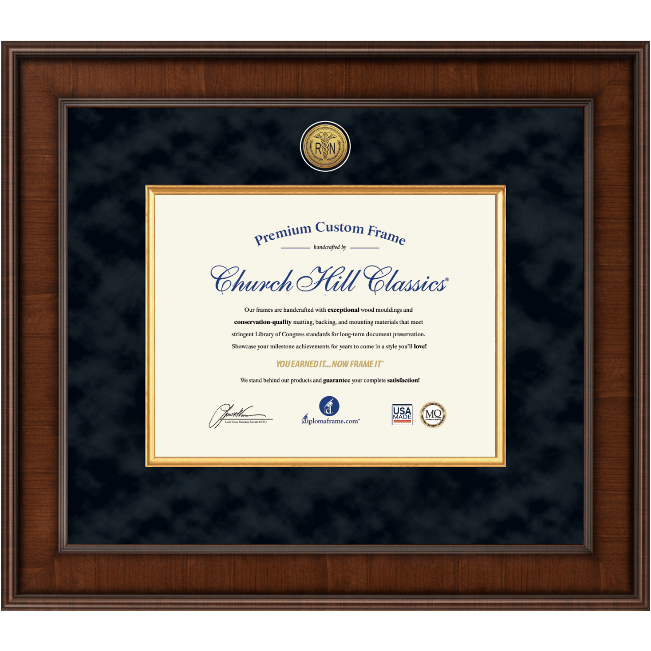 Presidential Registered Nurse Certificate Frame in Madison Registered